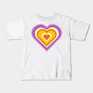 Retro Heart Love Design Kids T-Shirt